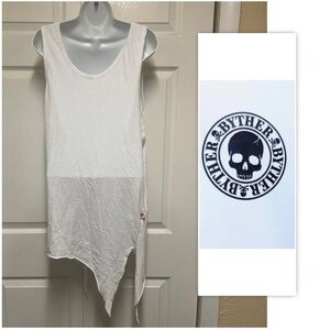 Byther & Byther White Gothic Tank Top